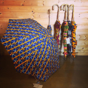 アフリカ柄　日傘