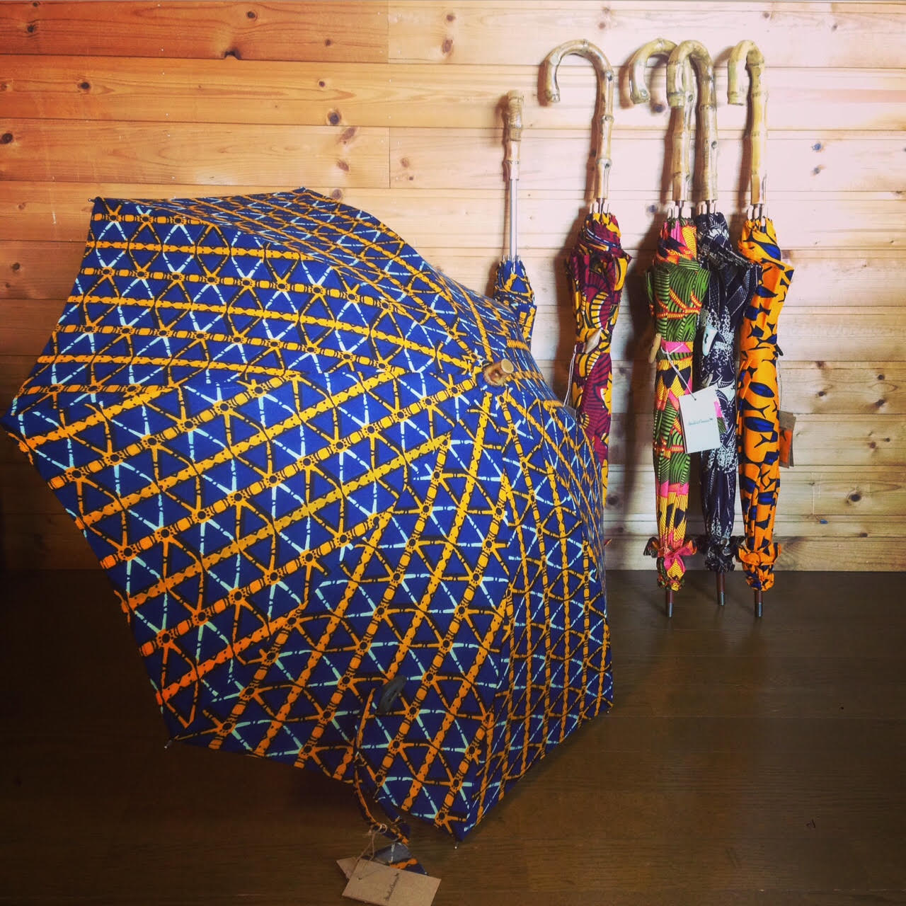 アフリカ柄　日傘